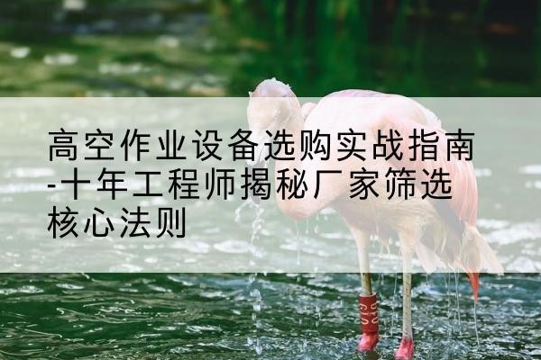 德化剪叉式升降机厂家-高空作业设备选购实战指南-十年工程师揭秘厂家筛选核心法则